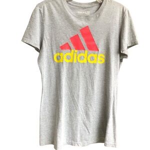 Adidas Women’s Adidas Go-To Tee Grey Round Neckline Size M —#088